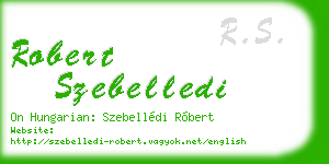 robert szebelledi business card